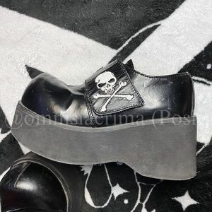 RARE Vintage 90s Skull Demonia Platform Shoes SIZE 7